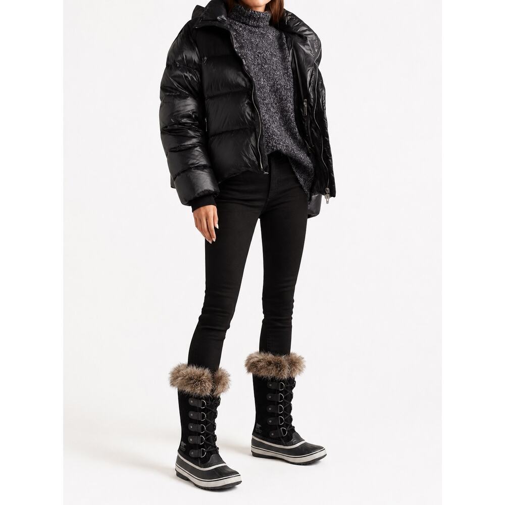 Sorel Joan of Arctic Waterproof Snow Boots Faux Fur Black Size 7